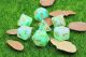 Marble Blue/Green with Gold Polyhedral 7 Dice Set