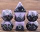 Nightfall Purple Black Layer Polyhedral Dice with Silver Numbers (7)