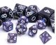 Iridescent Polyhedral Mini Blue with White Numbers7-Die Set