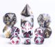 Blend Polyhedral Mini Black White with Red Numbers7-Die Set