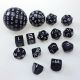 15 pcs Polyhedron Dice Set-Black Opaque with White Numbers