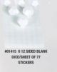 Blank d12 set w/stickers (6)