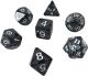 Pearl Charcoal with White Polyhedral 7 Dice Set