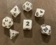 7 Polyhedral Pearl White with Black Number Dice Set
