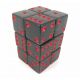 16mm d6 Square Transparent Smoke with Red Pips Dice Set (12)