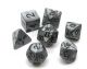 Olympic Pearl Silver Polyhedral dice set (7)