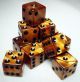 16mm d6 Olympic Bronze with Black Pips Dice Set (12)