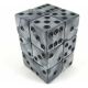 16mm d6 Olympic Silver with Black Pips Dice Set (12)