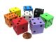 D6 Large 25mm Foam Dice-Black White Yellow Purple Green Orange Blue Red (8)
