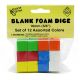Assorted Color Blank 16mm Foam Dice Blank Cubes (12)