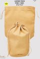 Tan Leather Dice Pouch Bag 8 x 7 x 5 inches