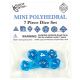 Miniature Transparent Polyhedral Blue with White Numbers Dice Set (7)