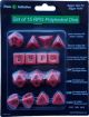 Opaque Red & Black Polyhedral Dice Set (15)