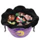 DRAWSTRING PURPLE SECTIONAL DICE POUCH