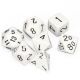 Ultra Pro: White with Black Numbers Polyhedral 7 Dice Set