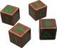 Dungeons and Dragons d6 Heavy Metal Dice Set Copper with Green (4)