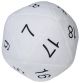 Jumbo D20 Novelty Dice Plush - White with Black Numbers