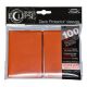 Pro-Matte Eclipse 2.0 Standard Deck Protector Sleeves: Pumpkin Orange (100)