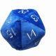 Jumbo D20 Novelty Dice Plush - Blue with Silver