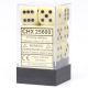 Opaque 16mm d6 Ivory/black Dice Block™ (12 dice)