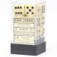 Opaque 16mm d6 Ivory/black Dice Block™ (12 dice)