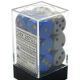 Opaque 16mm d6 Dixie Dice™ 12-Die Set (6 Blue/yellow, 6 Dark Grey/black)