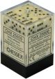 Opaque 12mm d6 Ivory/black Dice Block™ (36 dice)