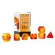 Gemini: Poly Translucent Red-Yellow/gold 7-Die Set