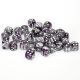 Gemini® 12mm d6 Purple-Steel/white Dice Block (36 dice)