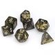 Leaf™ Polyhedral Black Gold/silver 7-Die Set