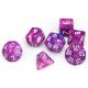 Festive® Polyhedral Violet/white 7-Die Set