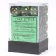 Scarab® 12mm d6 Jade/gold Dice Block™ (36 dice)