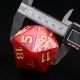 55mm d20 Pearl Red with Gold Numbers Countdown Die