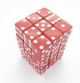 12mm Square Opaque Red with White d6 Dice Set (36)