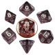 Mini Polyhedral Dice Set: Ethereal Black with White Numbers