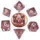 Mini Polyhedral Dice Set: Ethereal Light Purple with White Numbers